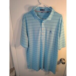 Men's Golf Polo Wequetonsing Golf Club Stitch Polo Size XL Blue Shirt